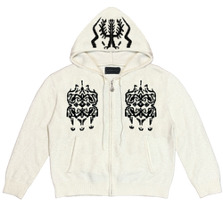 The Sacred Tree Mohair Zip Hoodie (WHT)