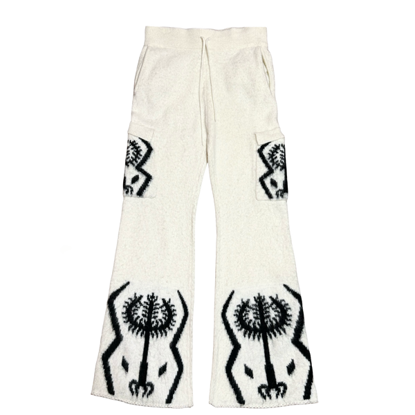 The Sacred Tree Mohair Flared Cargos (WHT)