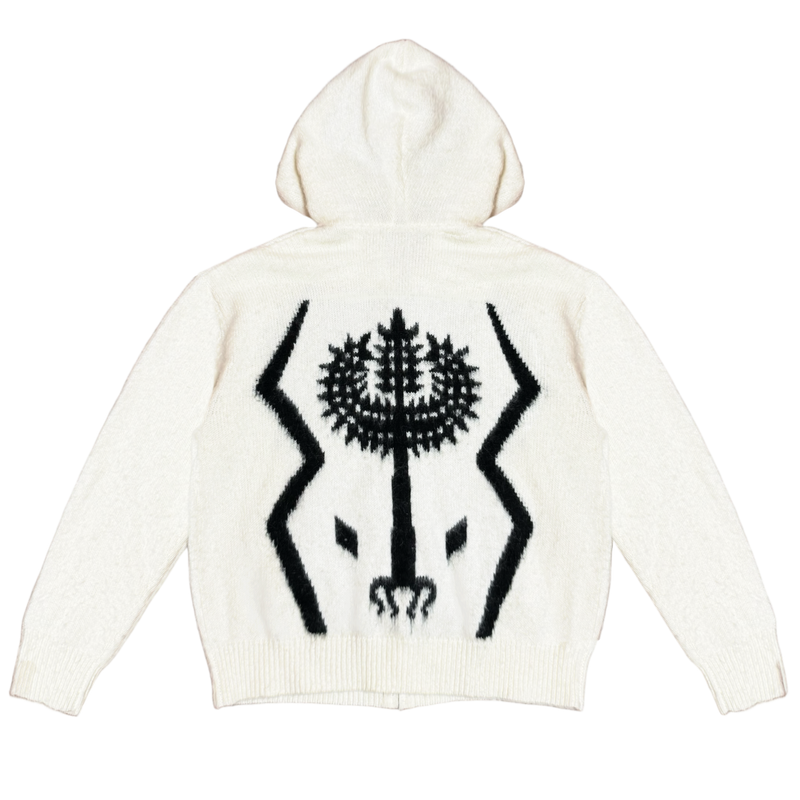 The Sacred Tree Mohair Zip Hoodie (WHT)