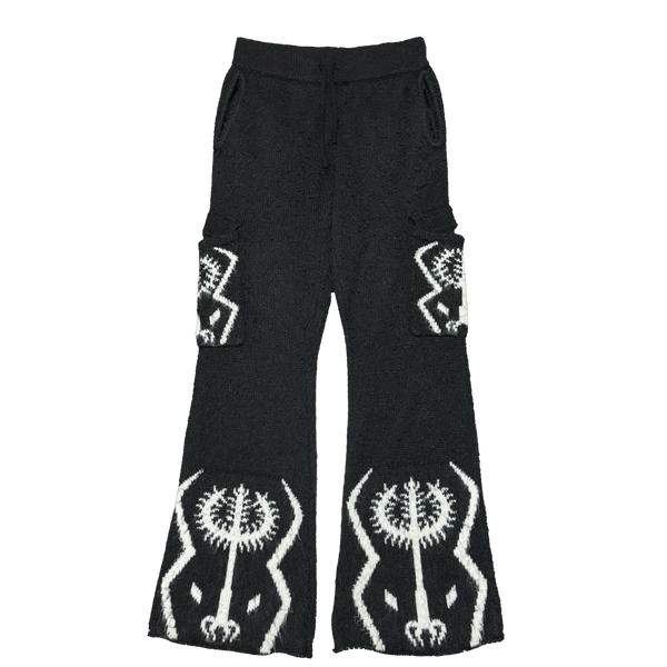 The Sacred Tree Mohair Flared Cargos (BLK)