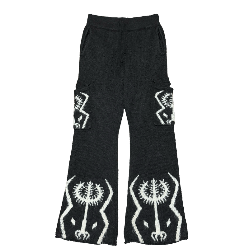 The Sacred Tree Mohair Flared Cargos (BLK)