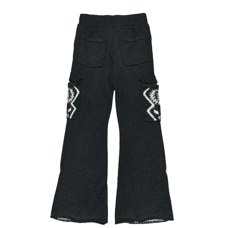 The Sacred Tree Mohair Flared Cargos (BLK)