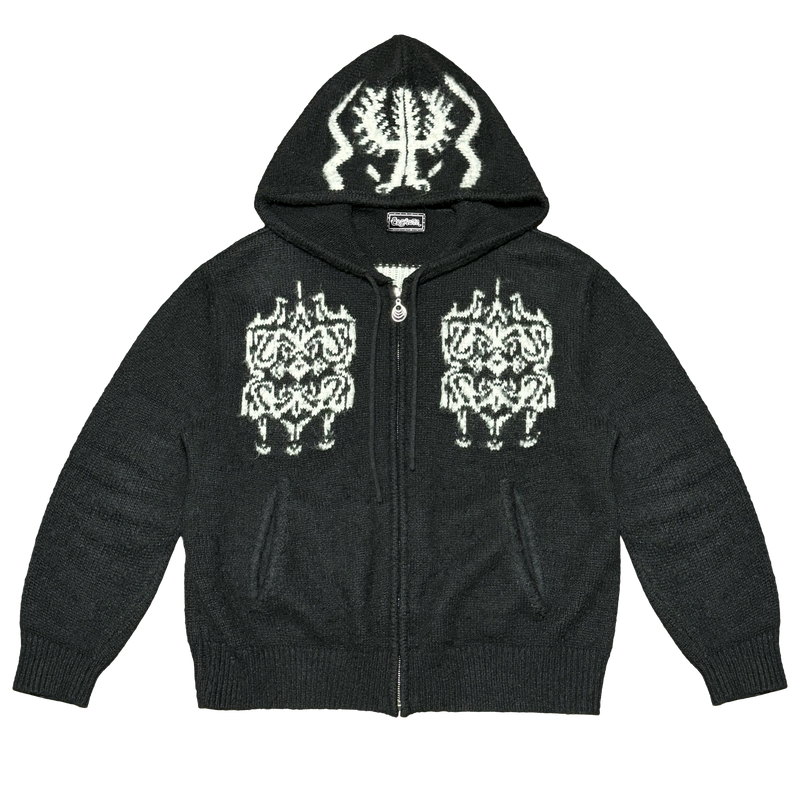 The Sacred Tree Mohair Zip Hoodie (BLK)