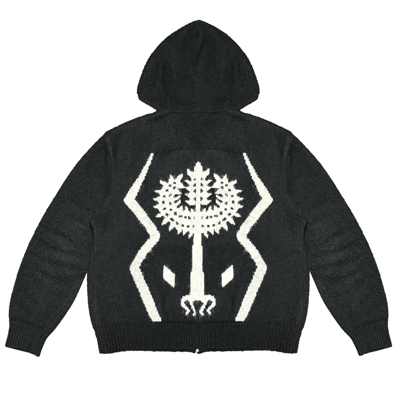 The Sacred Tree Mohair Zip Hoodie (BLK)