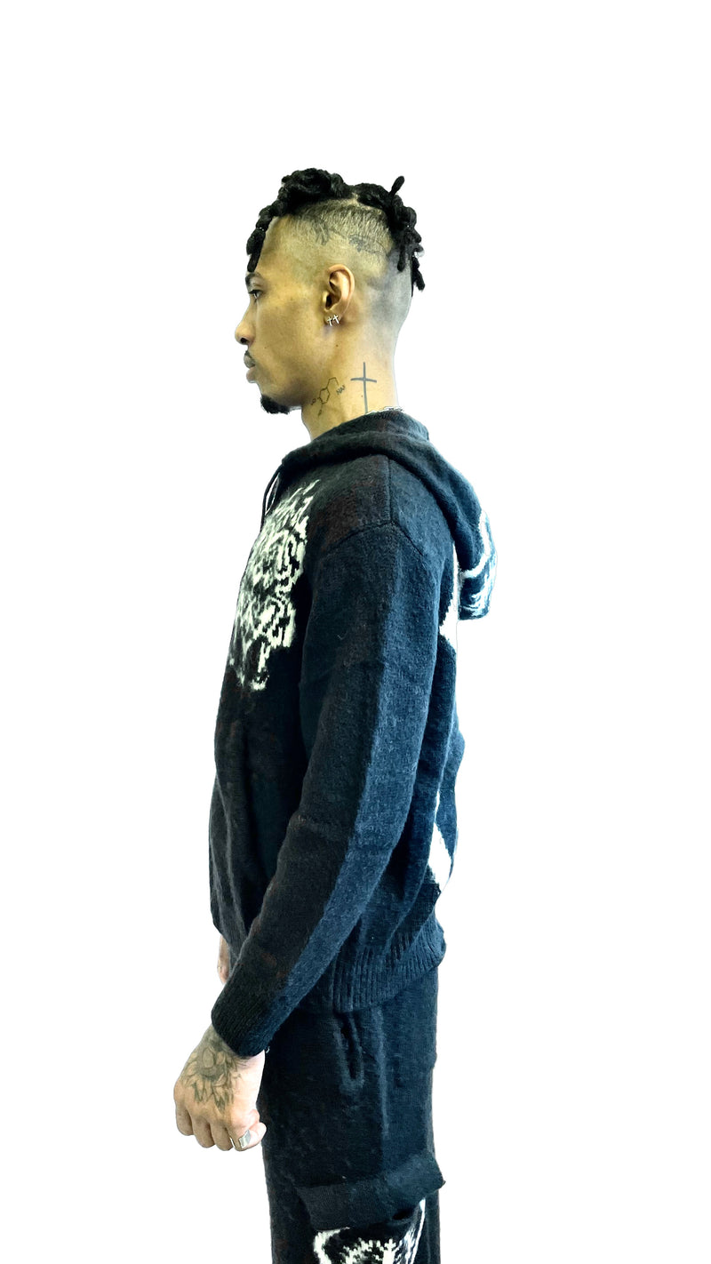 The Sacred Tree Mohair Zip Hoodie (BLK)