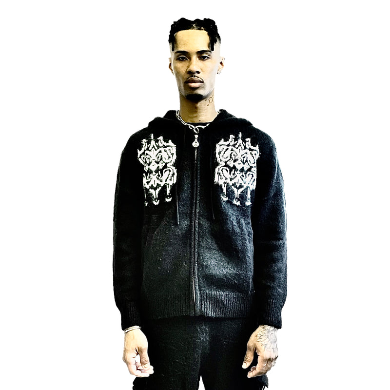 The Sacred Tree Mohair Zip Hoodie (BLK)