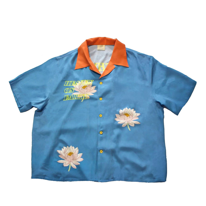 Heaven On Earth Flower Shirt Blue