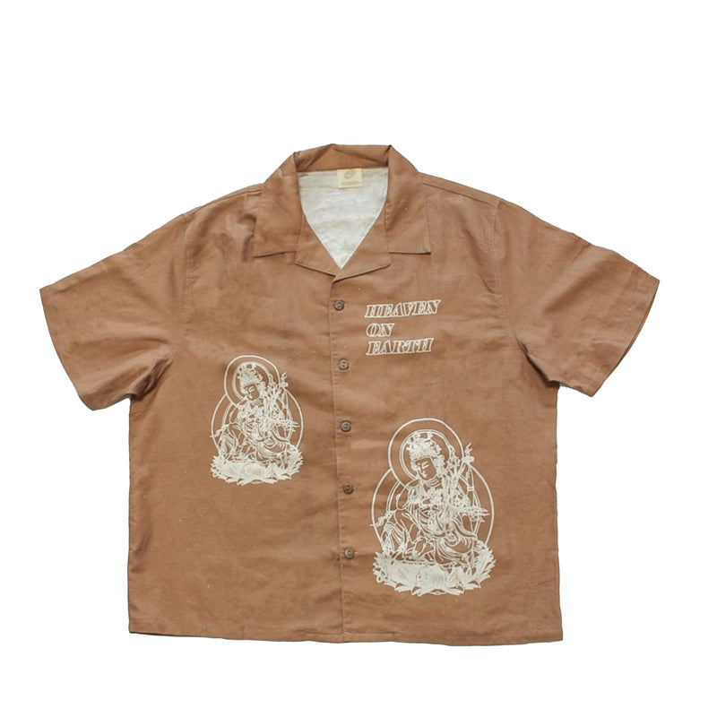 Heaven On Earth Sanskrit Shirt Brown